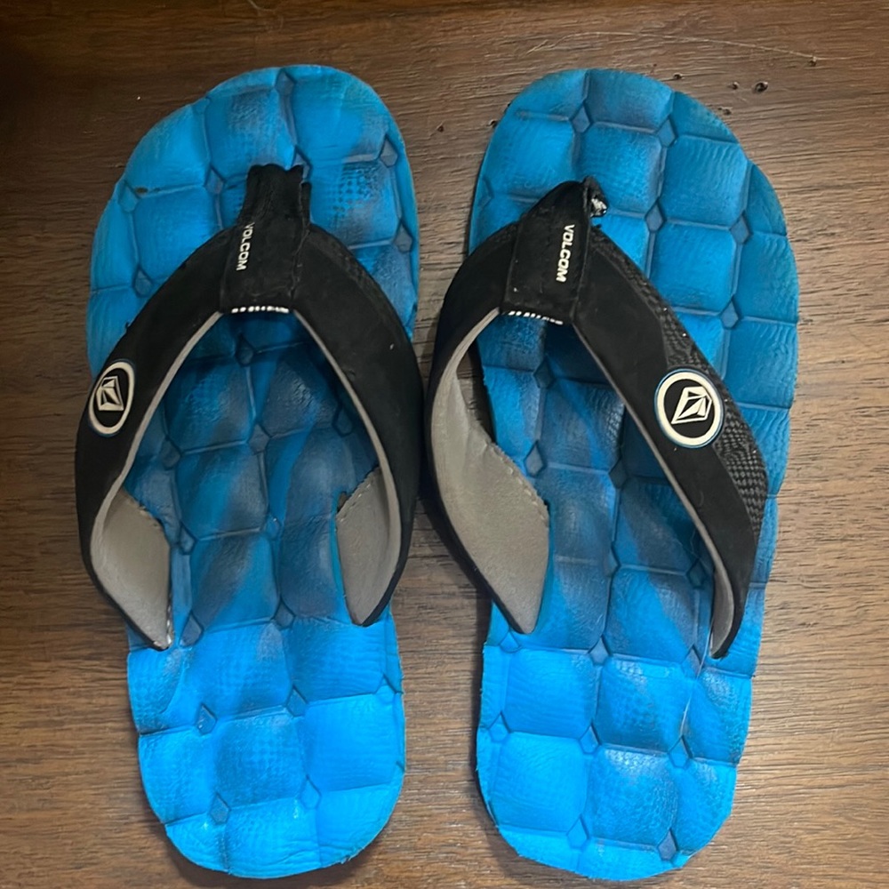 Kids size, blue sandals